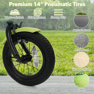 12/14/16 Inch Kids Bike with Training Wheels and Basket Green Color-14 view 7