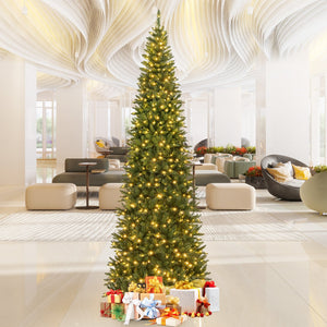 12 FT Artificial Christmas Tree with 800 Warm White LED Lights for Home Party Shopping Mall view 3