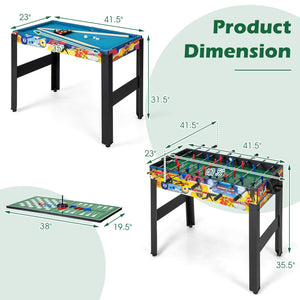 12-in-1 Combo Game Table Set with Foosball Air Hockey Pool Chess and Ping Pong view 5