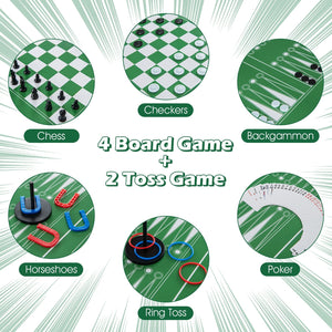 12-in-1 Combo Game Table Set with Foosball Air Hockey Pool Chess and Ping Pong view 7