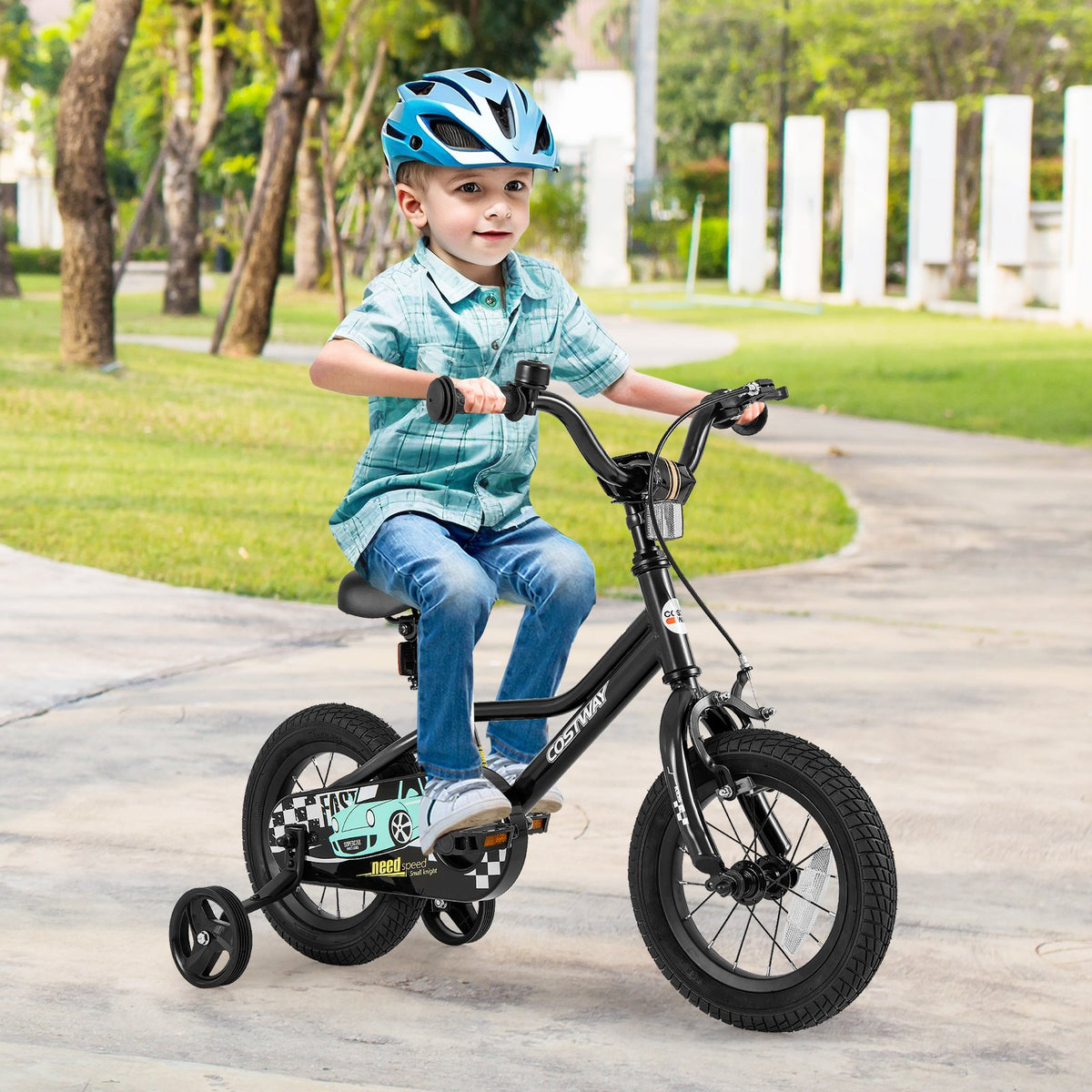 12 Inch Kids Bike Adjustable for 3-4 Years Old with Low-Step Frame view 3