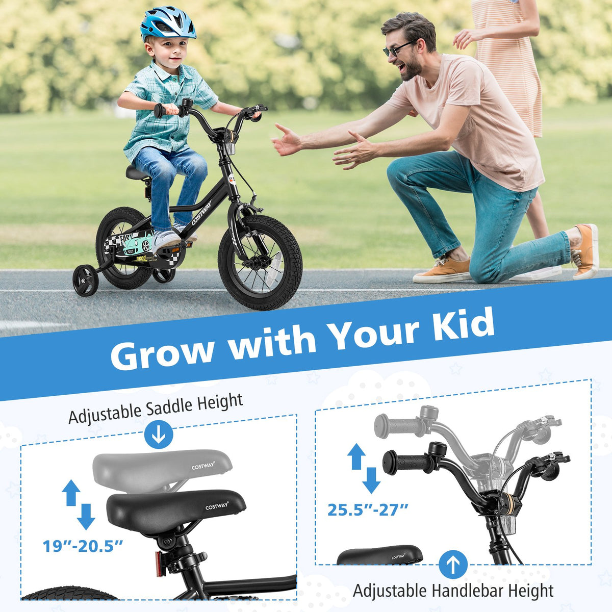 12 Inch Kids Bike Adjustable for 3-4 Years Old with Low-Step Frame view 5