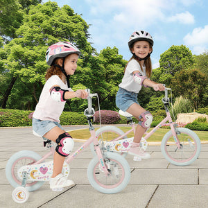 12 Inch Kids Bike Adjustable for 3-8 Years Old Children Pink - Stars & Moon view 3