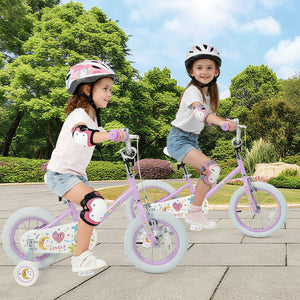 12 Inch Kids Bike Adjustable for 3-8 Years Old Children Purple - Stars & Moon view 2