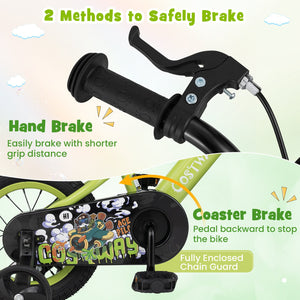 12 Inch Kids Bike Adjustable with Detachable Training Wheels for 3-4 Years Old-12 inches view 7