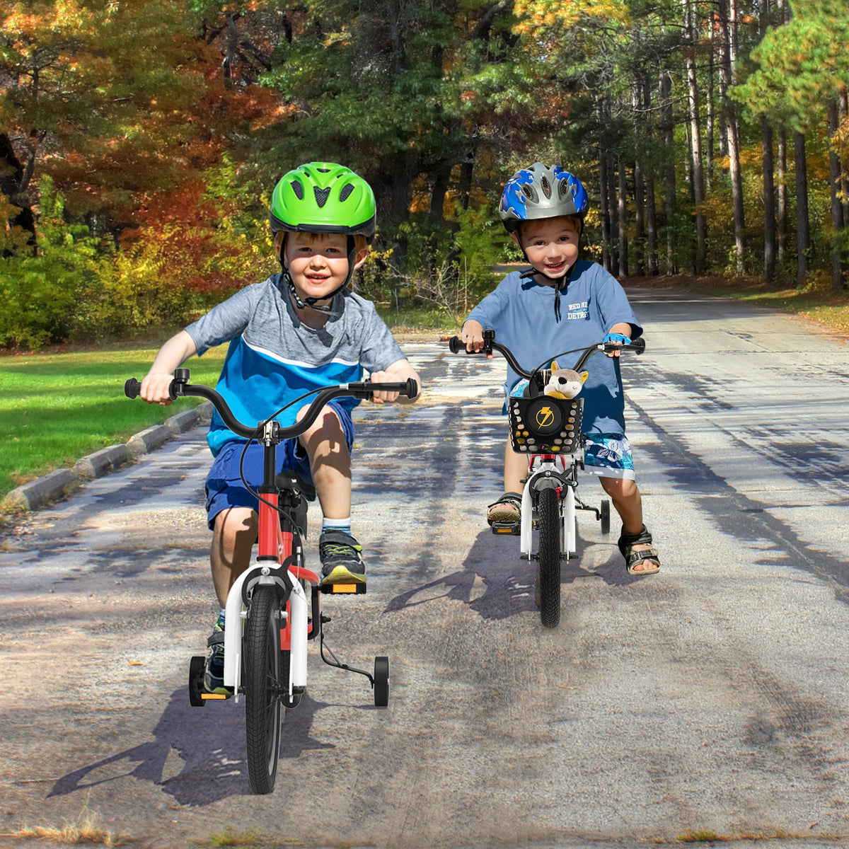 12 Inch Kids Bike Children Bicycle with Training Wheels for 3-4 Years Old-Red view 6