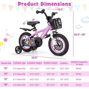 12 Inch Kids Bike for 3-4 Years Old Sport Bicycle with Adjustable Handlebar and Saddle-12 inches view 4