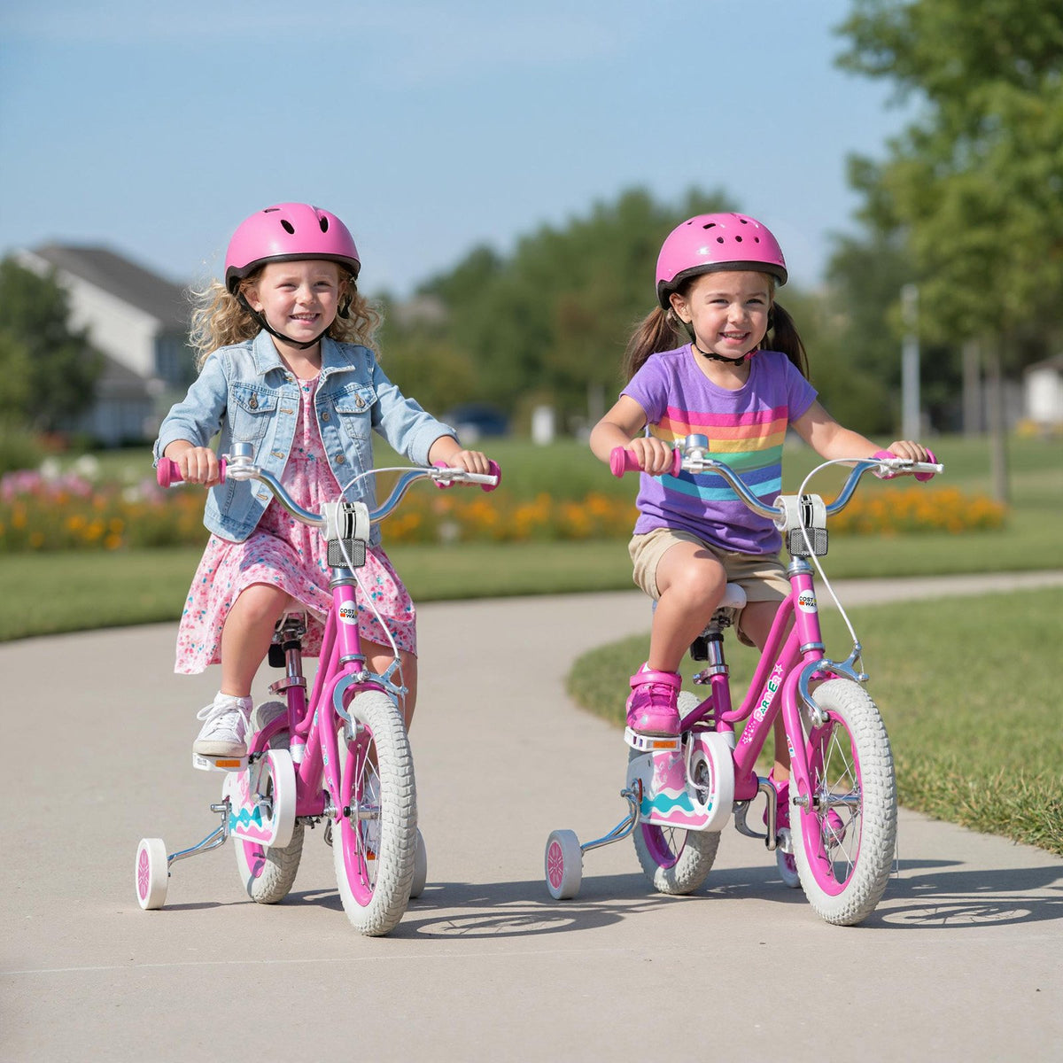 12 Inch Kids Bike for Aged 3-8 Years Old with Adjustable Handlebar Pink- Starlight Wave view 6