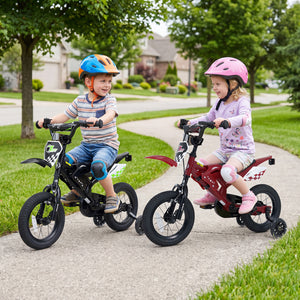 12 Inch Kids Bike Motorcycle-Inspired for Boy Girl Ages 3-4 Years-Black view 3