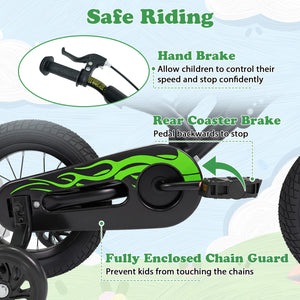 12 Inch Kids Bike Motorcycle-Inspired for Boy Girl Ages 3-4 Years-Black view 6
