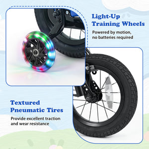 12 Inch Kids Bike Motorcycle-Inspired for Boy Girl Ages 3-4 Years-Blue view 6