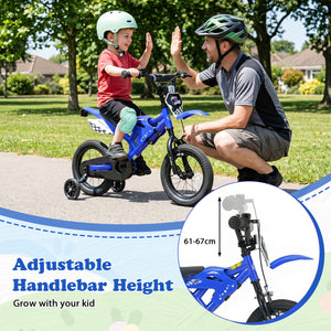 12 Inch Kids Bike Motorcycle-Inspired for Boy Girl Ages 3-4 Years-Blue view 7