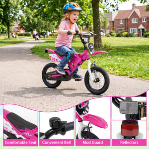 12 Inch Kids Bike Motorcycle-Inspired for Boy Girl Ages 3-4 Years-Pink view 9