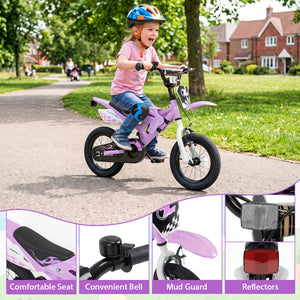 12 Inch Kids Bike Motorcycle-Inspired for Boy Girl Ages 3-4 Years-Purple view 9