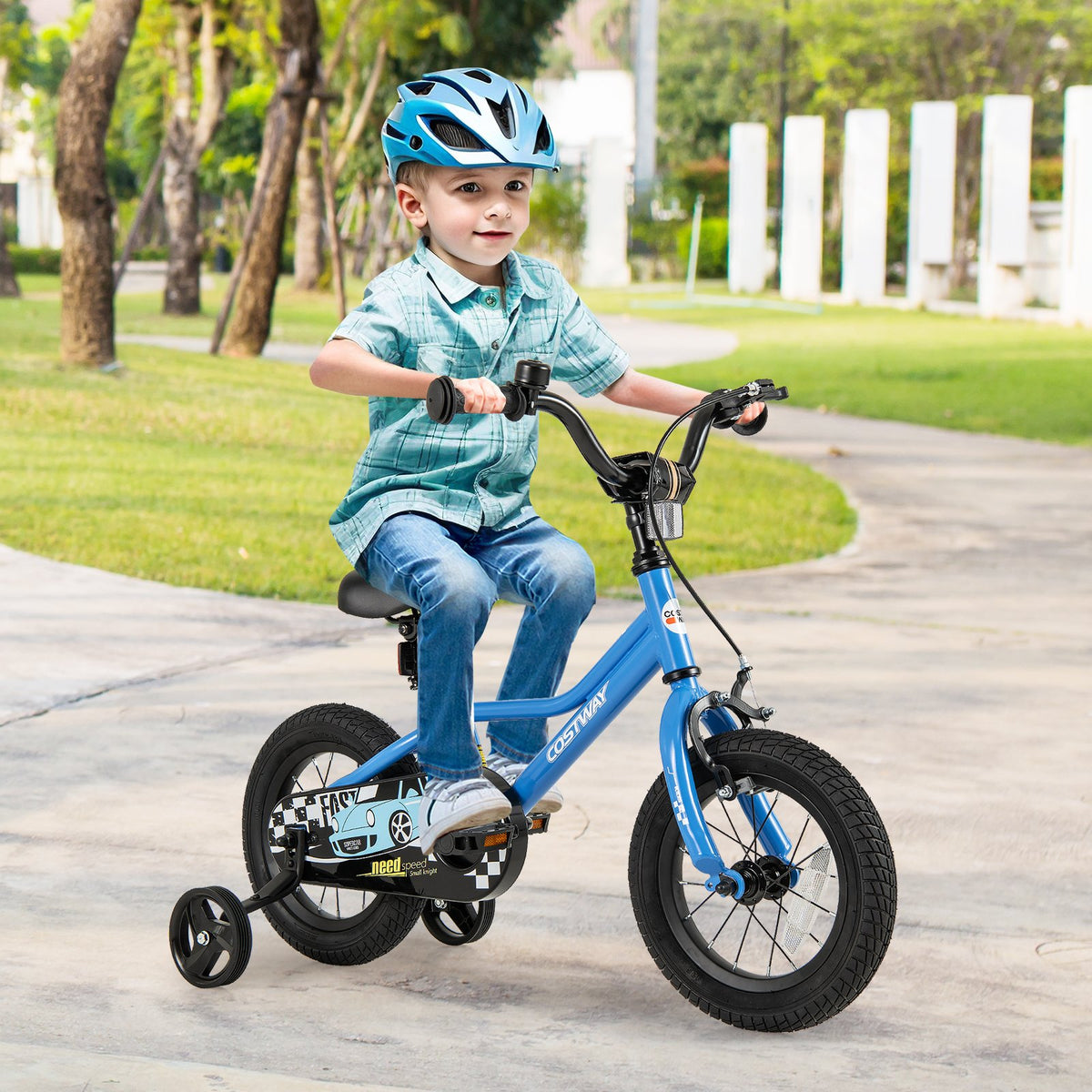 12 Inch Kids Bike with Removable Training Wheels for Aged 3-4 Years Old view 3