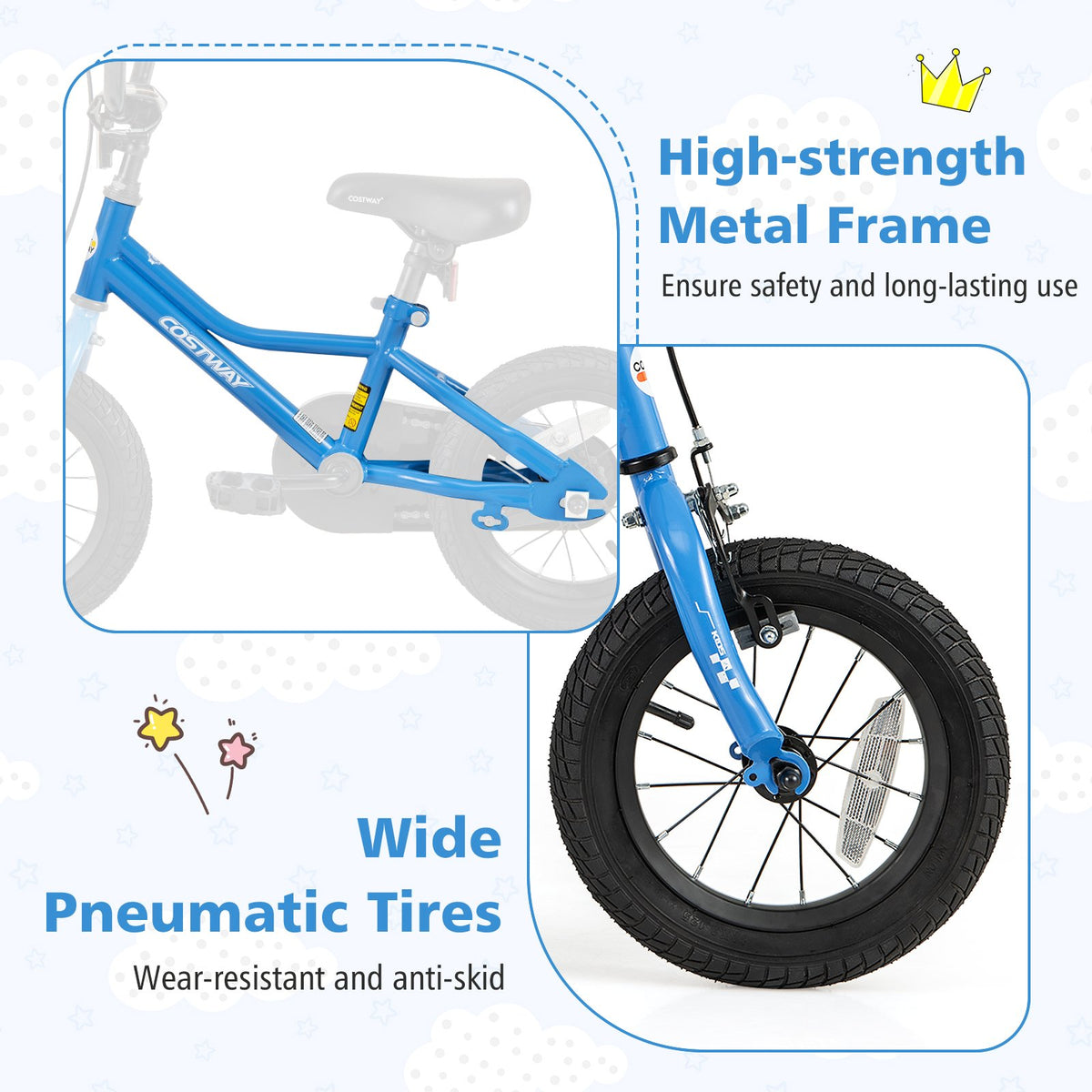 12 Inch Kids Bike with Removable Training Wheels for Aged 3-4 Years Old view 7