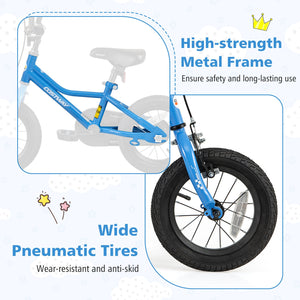 12 Inch Kids Bike with Removable Training Wheels for Aged 3-4 Years Old view 7