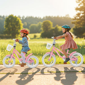 12 Inch Kids Bike with Training Wheels and Basket for Boys Girls 3-4 Years Old view 3