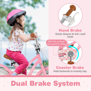 12 Inch Kids Bike with Training Wheels and Basket for Boys Girls 3-4 Years Old view 6
