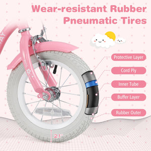 12 Inch Kids Bike with Training Wheels and Basket for Boys Girls 3-4 Years Old view 8