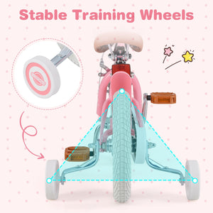 12 Inch Kids Bike with Training Wheels and Basket for Boys Girls 3-4 Years Old view 9