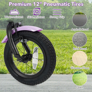 12 Inch Kids Bike with Training Wheels for Aged 3-4 Years Old - Magic Purple view 7