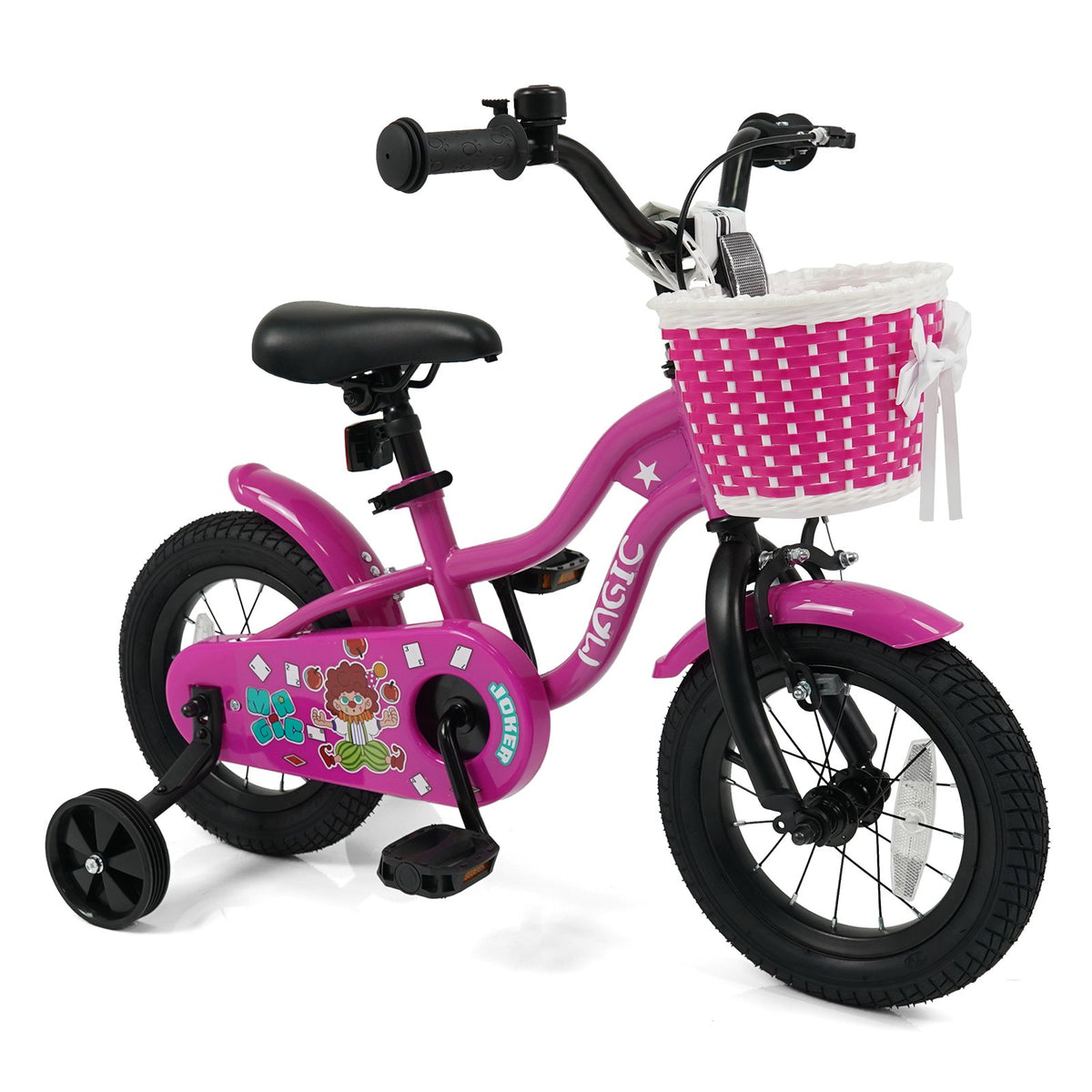 12 Inch Kids Bike with Training Wheels for Aged 3-4 Years Old - Magic Rose