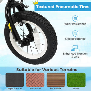 12 Inch Kids Bike with Training Wheels for Ages 3-4 Years Old White- Street Art Time view 7