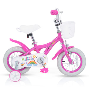 12 Inches Girls Bike for 3-4 Years Old with Basket - Spring Party, Pink view 4