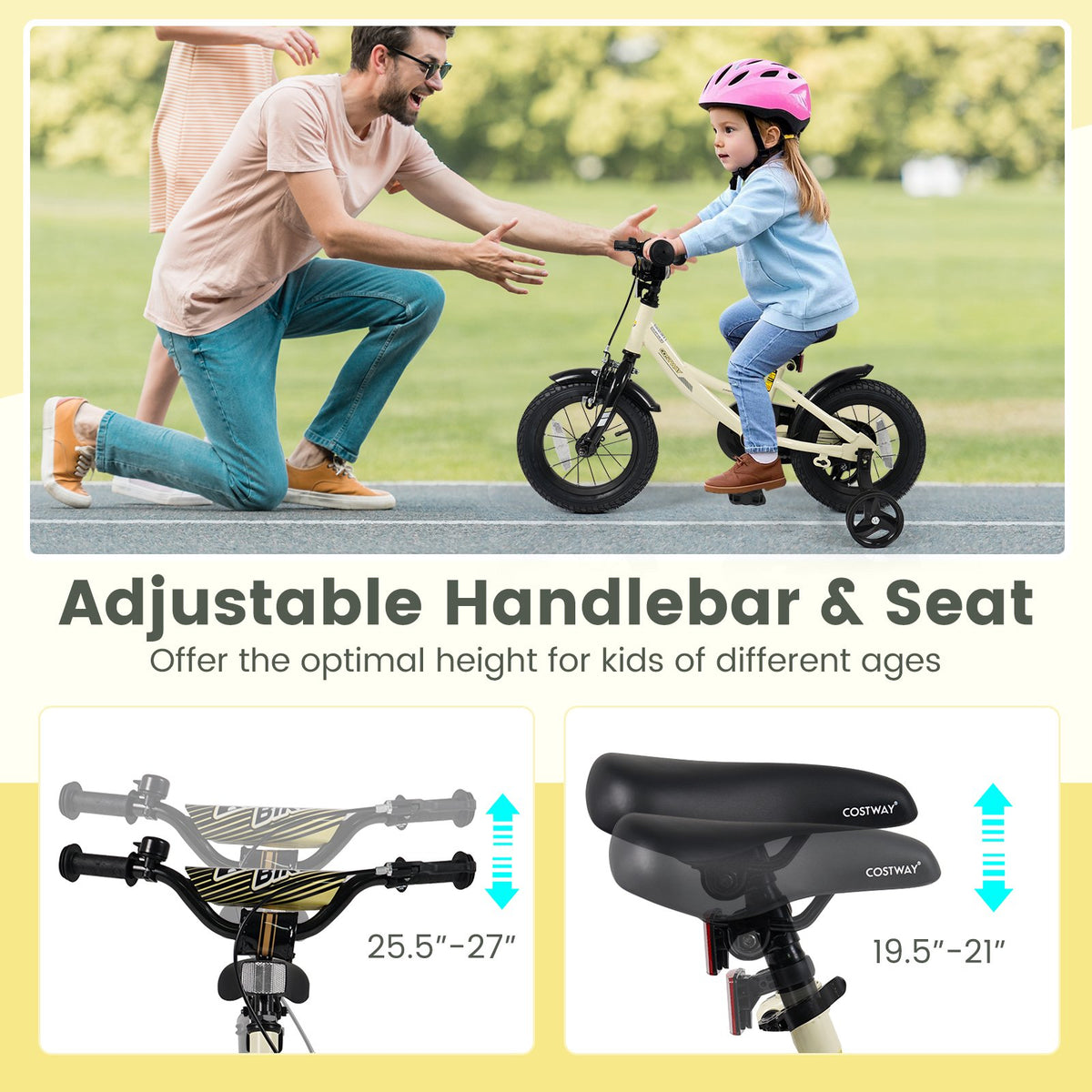 12 Inches Kids Bike Sport Bicycle with Removable Training Wheels view 6
