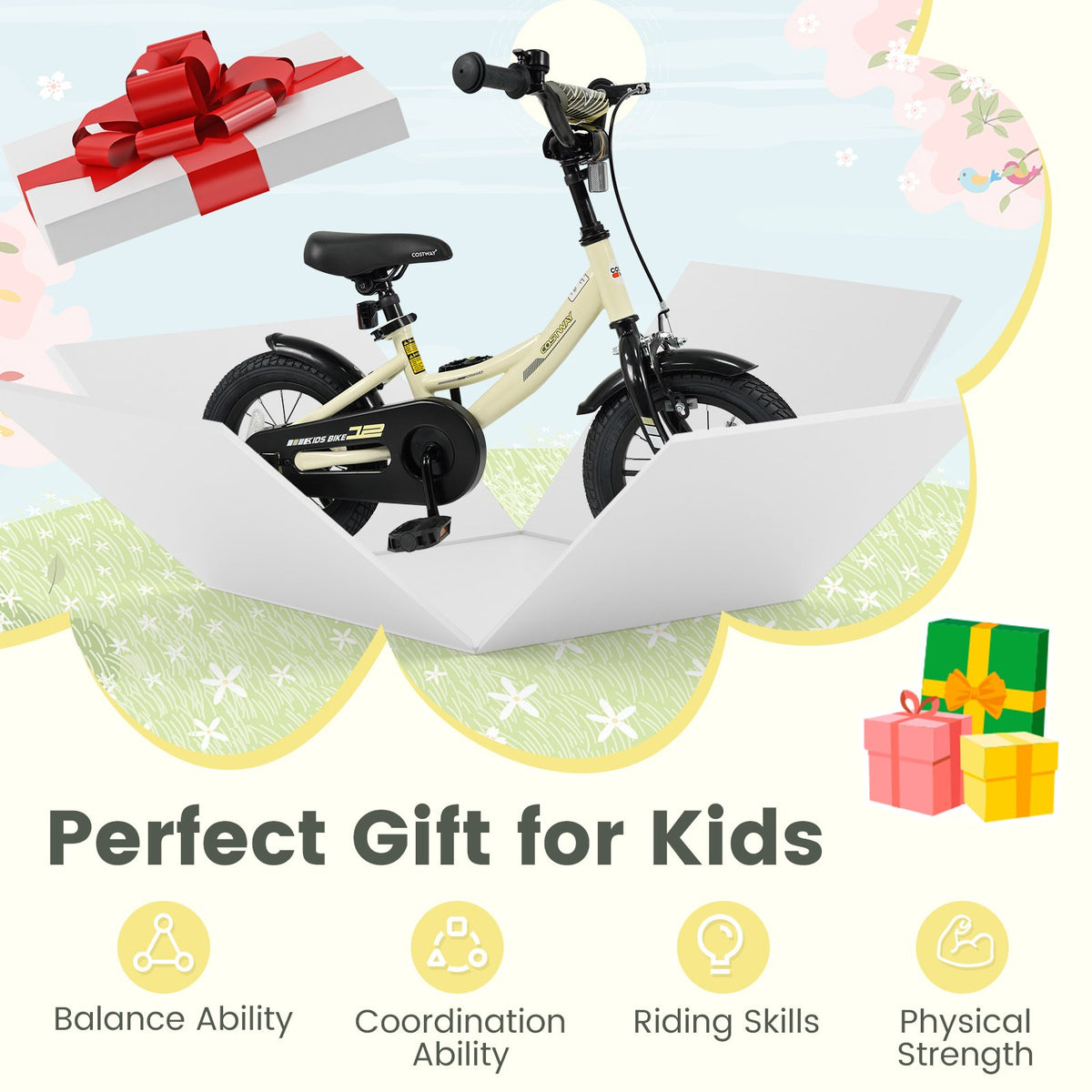12 Inches Kids Bike Sport Bicycle with Removable Training Wheels view 9