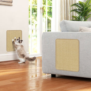 12 Pieces Cat Scratcher Mat Set 16 x 12 Inch Natural Sisal Pads view 3