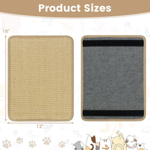 12 Pieces Cat Scratcher Mat Set 16 x 12 Inch Natural Sisal Pads view 5