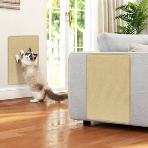 12 Pieces Cat Scratcher Mat Set 24, x 16 Inch Natural Sisal Pads view 3