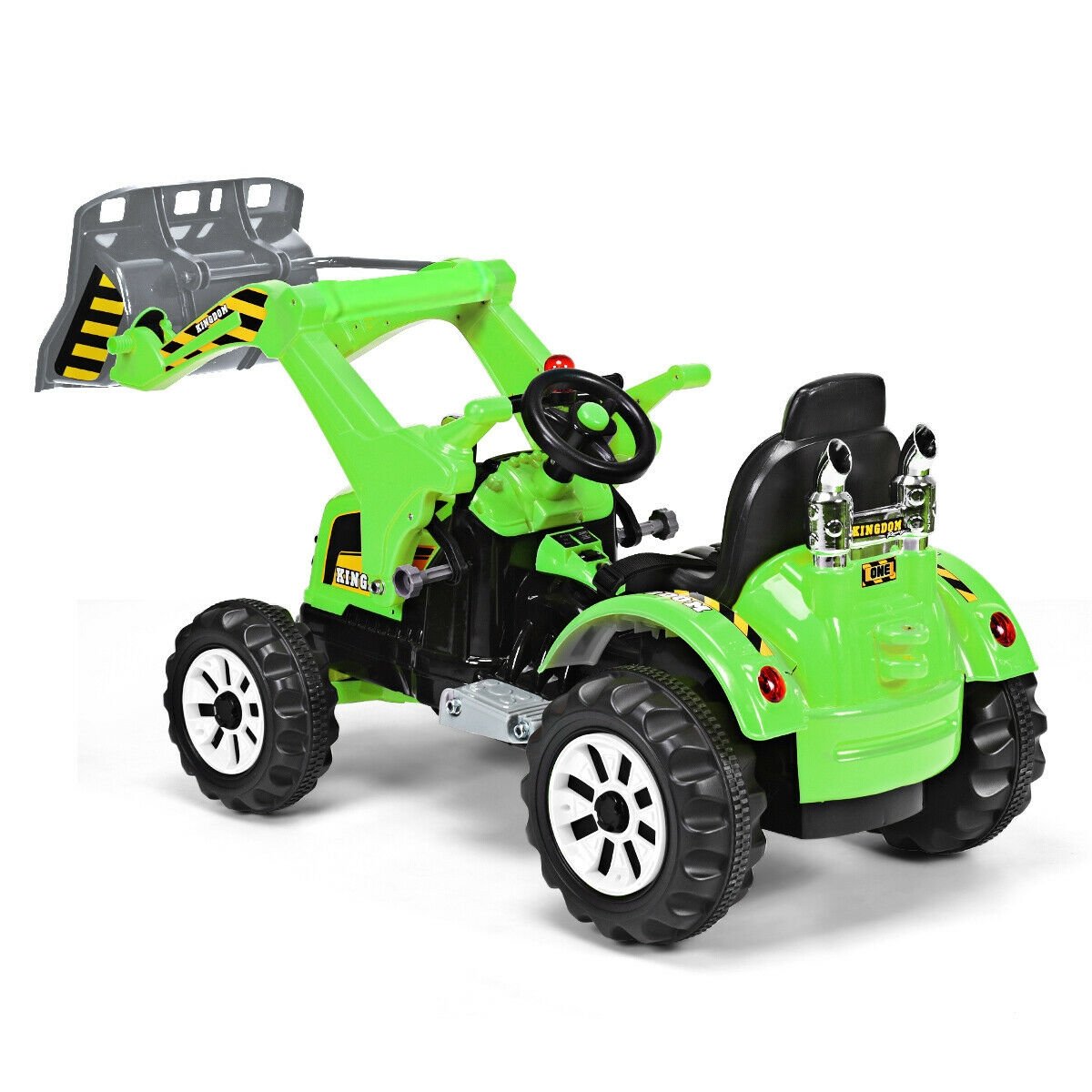 12 V Battery Powered Kids Ride on Dumper Truck-Green view 8