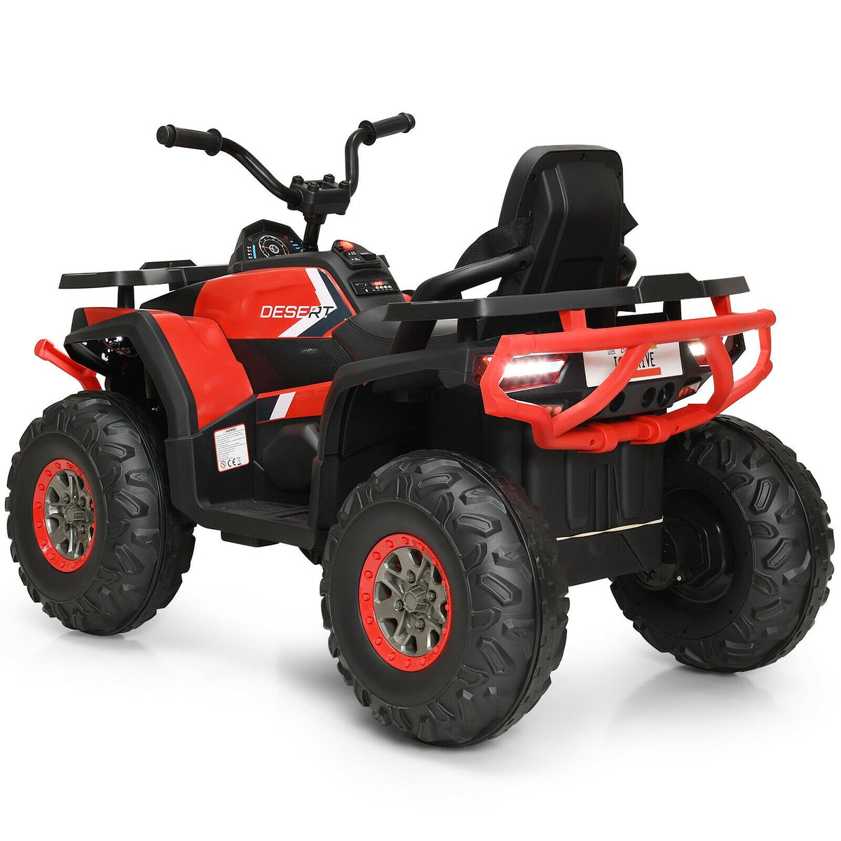 12 V Kids Electric 4-Wheeler ATV Quad with MP3 and LED Lights-Red view 8