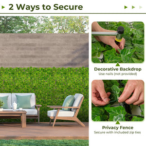 120 x 40 Inch Artificial Ivy Privacy Fence Faux Ivy Vines Covering view 8