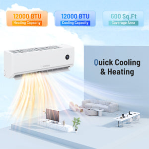 12000 BTU 18.1 SEER2 115V Mini Split Air Conditioner Works with Alexa view 6