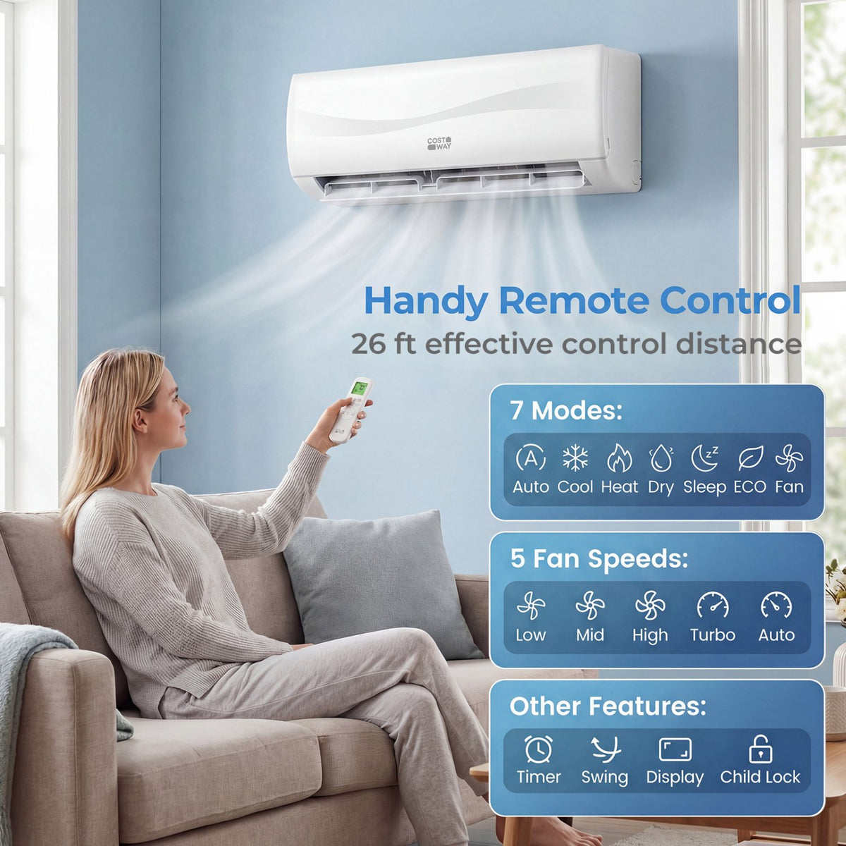 Blast Series 12000 BTU 20 SEER2 115 V Mini Split Air Conditioner with Heat Pump view 6