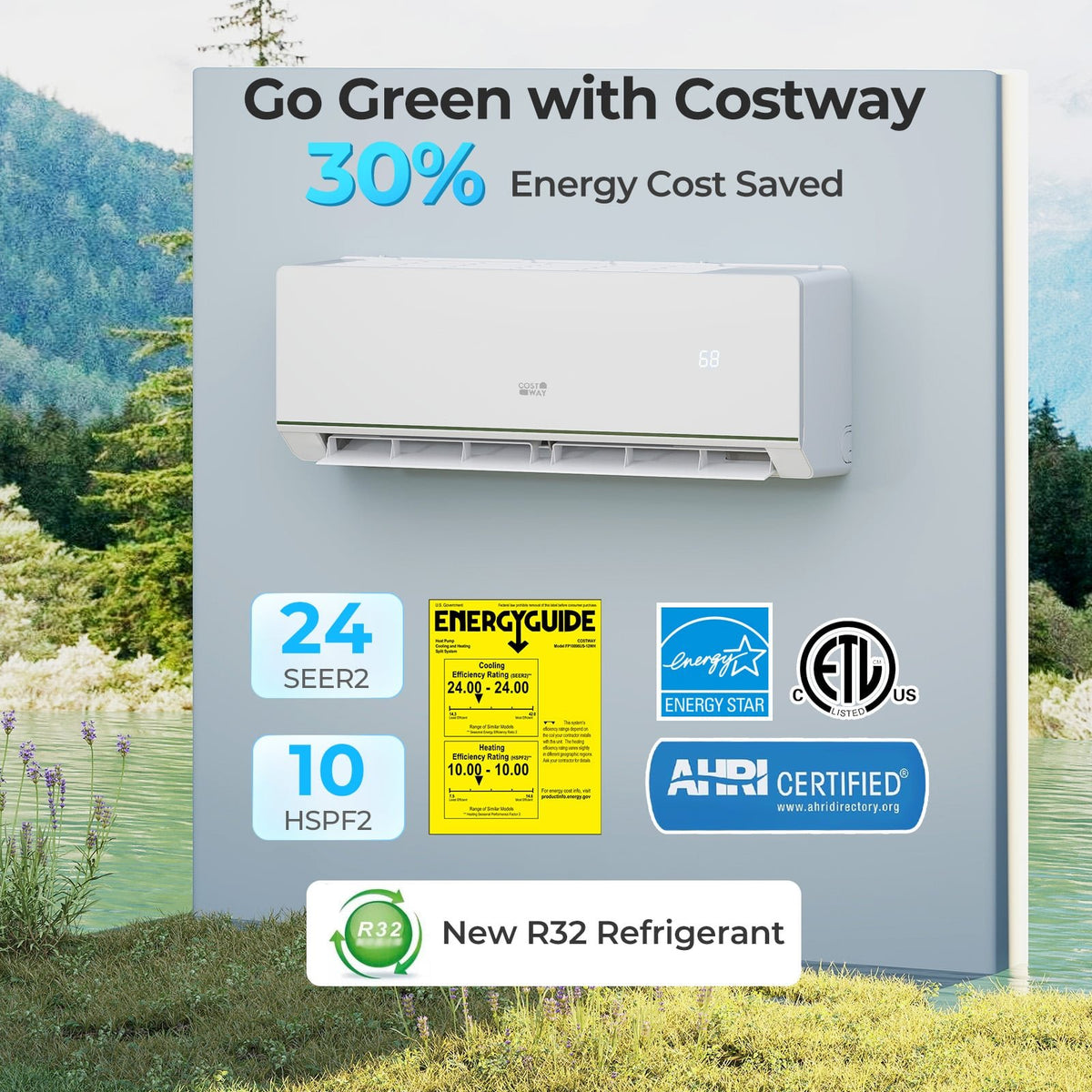 SEERXtreme Series ENERGY STAR Certified 12000 BTU 24 SEER2 208-230V Mini Split Heat Pump Heating at -25℃ view 7