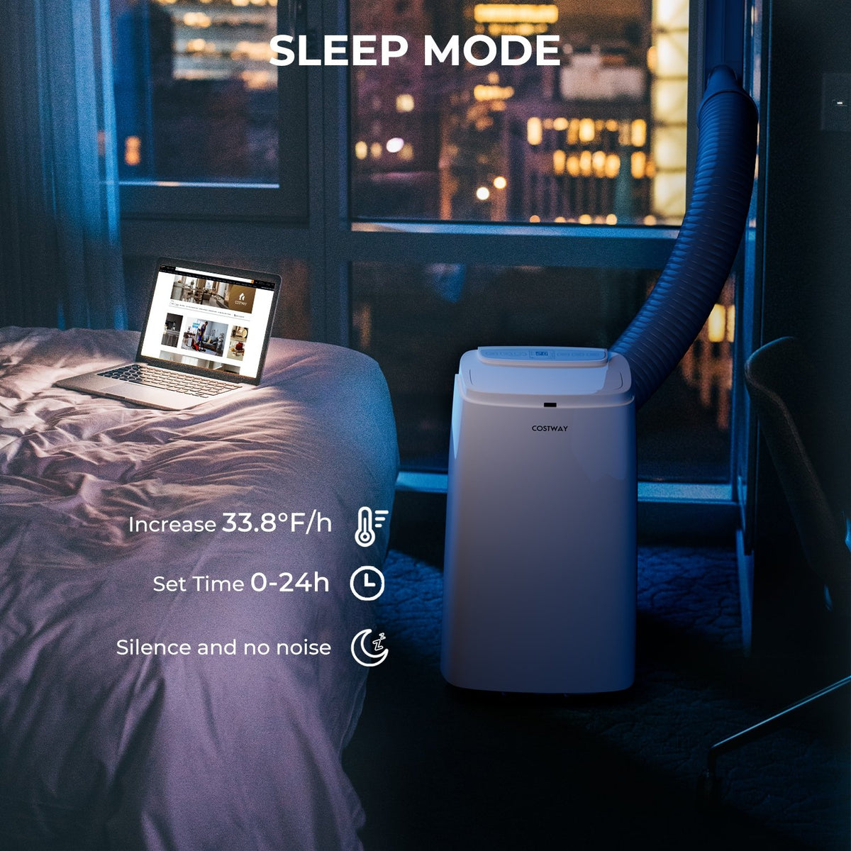12000BTU 3-in-1 Portable Air Conditioner with Remote-White view 7