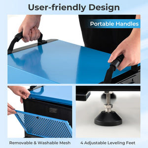 124 Pint Crawl Space Dehumidifier with 3 Modes and 24H Timer-Blue view 4