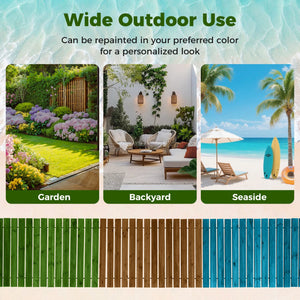 12 FT Wooden Garden Pathway 22 Inches Wide Outdoor Roll out Straight Walkway-Brown view 9