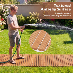 12 FT Wooden Garden Pathway 22 Inches Wide Outdoor Roll out Straight Walkway-1 Piece view 7