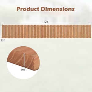 12 FT Wooden Garden Pathway 22 Inches Wide Outdoor Roll out Straight Walkway-1 Piece view 5