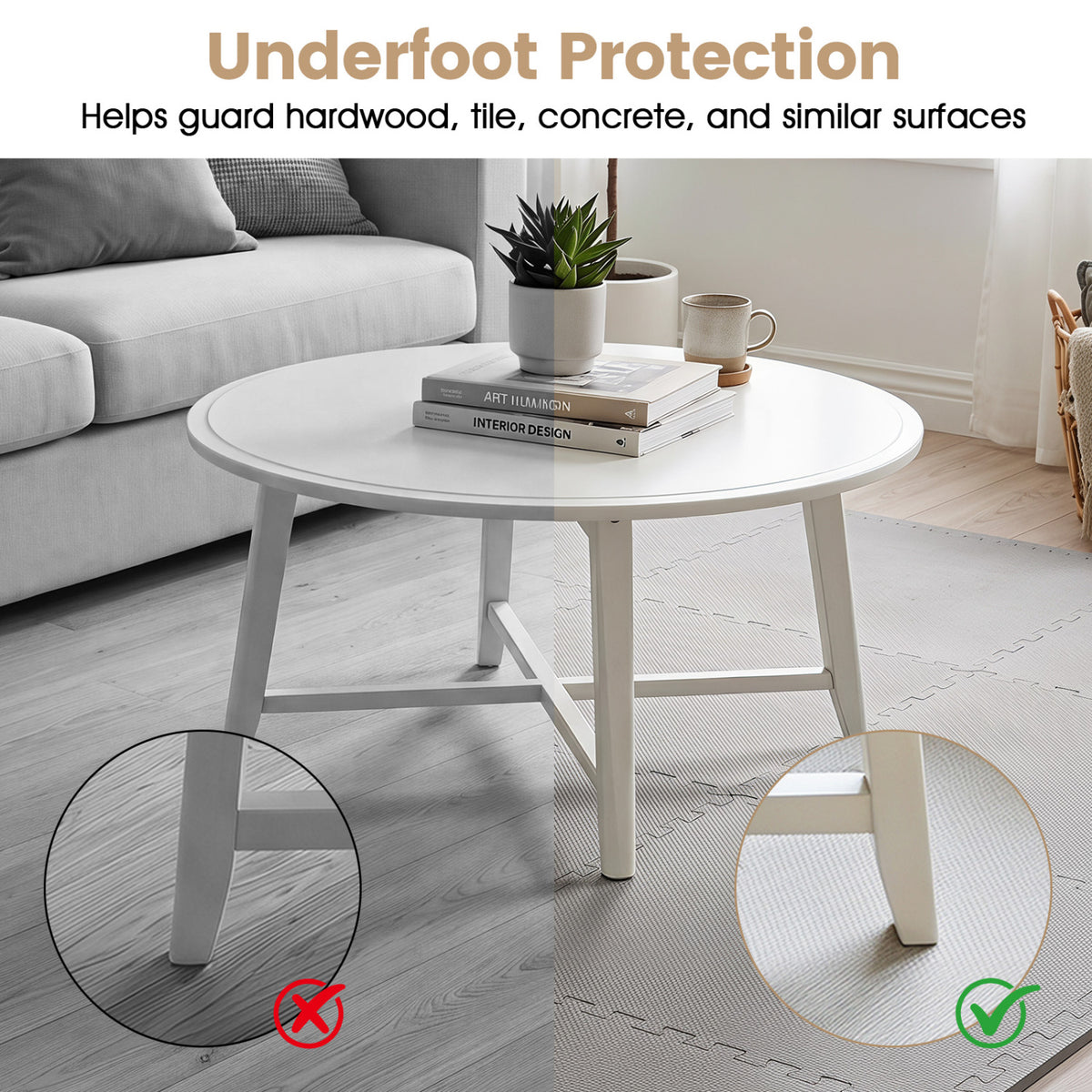 12 Pack Non-Slip Protective Interlocking EVA Foam Floor Tiles-Gray view 8
