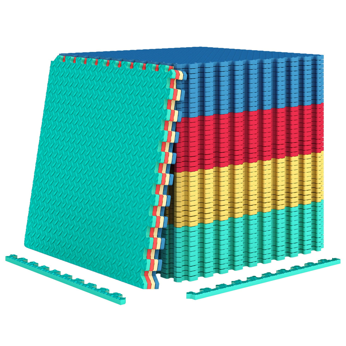 12 Pieces Puzzle Interlocking Flooring Mat with Anti-slip and Waterproof Surface-Multicolor view 7