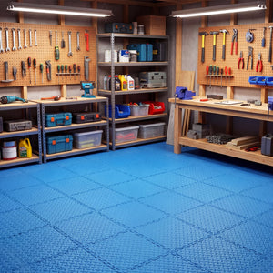 12 Pieces Puzzle Interlocking Flooring Mat with Anti-slip and Waterproof Surface-Multicolor view 3