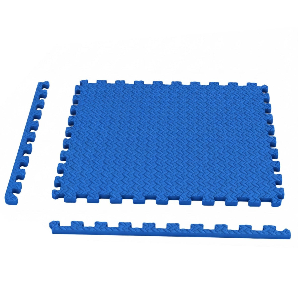 12 Tiles 1/2 inches Puzzle Exercise Floor Mats-Blue