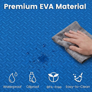 12 Tiles 1/2 inches Puzzle Exercise Floor Mats-Blue view 9